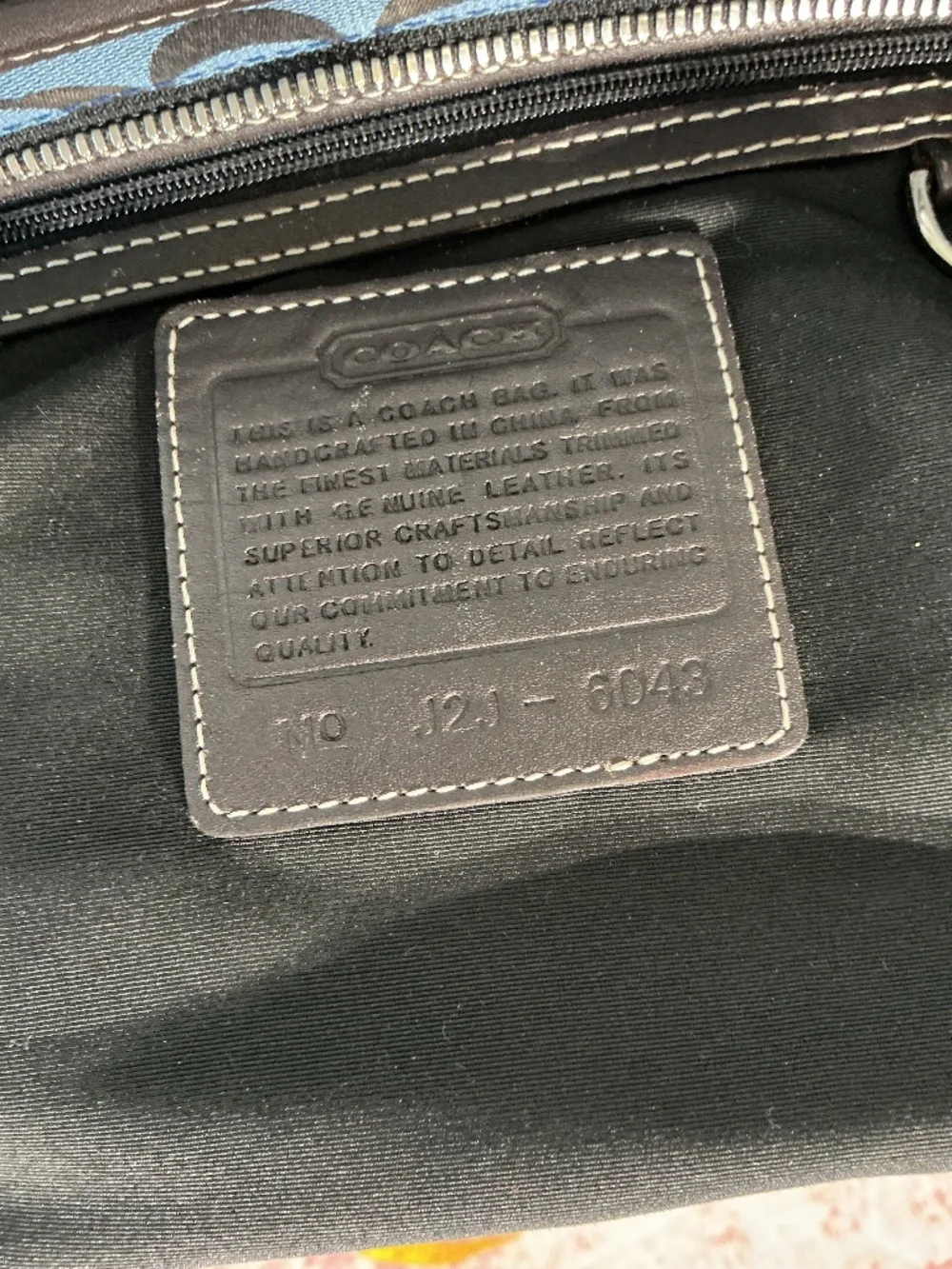 VINTAGE Y2K Coach Hampton Mini Signature Tote Blue Canvas 6043 (Oct 2002)